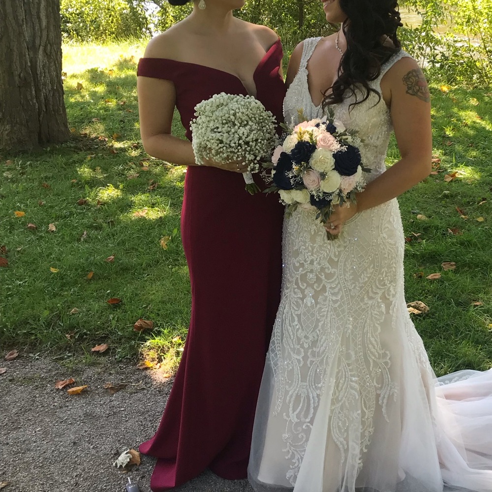 Dessy Collection Burgundy Dress